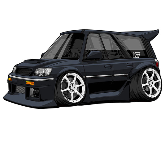 Nissan Stagea 260RS w/white wheel Sticker
