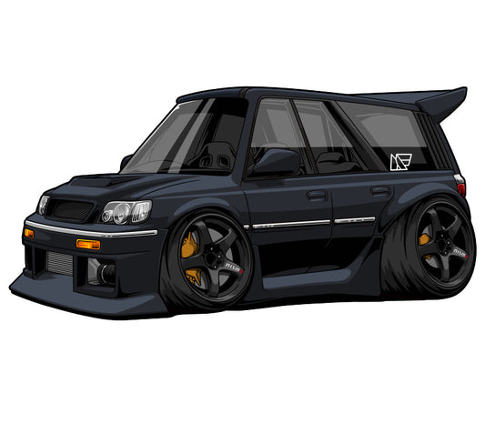 Nissan Stagea 260RS w/LMGT4 wheel Sticker